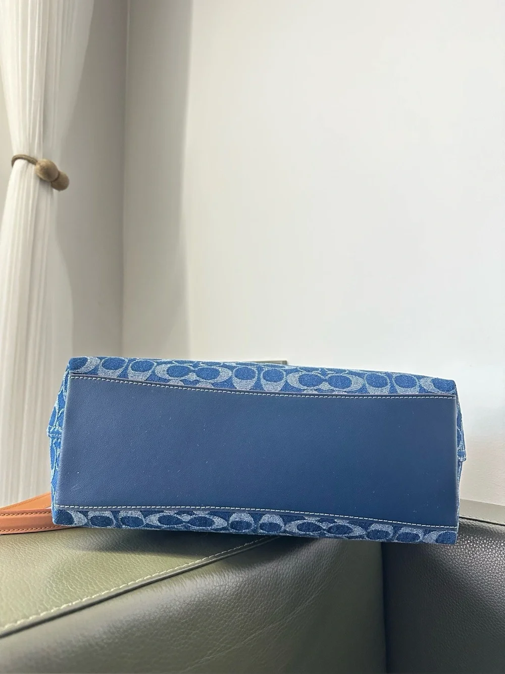 Coach Blue Signature Denim Shoulder Bag